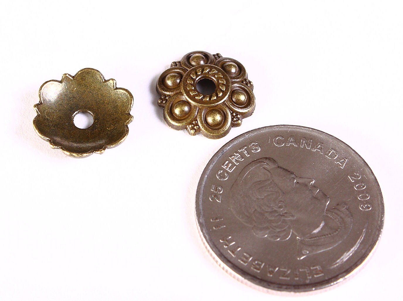 13mm Antique Brass Flower Bead Caps 13mm Flower Beadcaps Etsy
