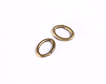 5mm Petite antique brass jumpring - oval jumpring - open jumpring - Nickel free - Lead free (993)