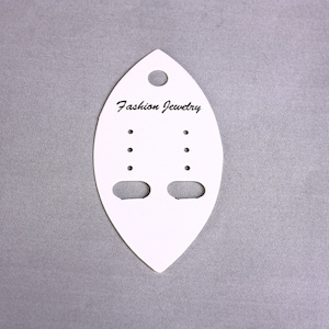 Earring display cards - Fashion jewelry display cards - white display cards - 70mm x 35mm (1567)