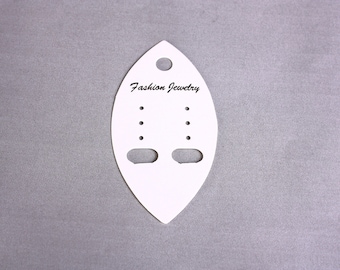 Earring display cards - Fashion jewelry display cards - white display cards - 70mm x 35mm (1567)