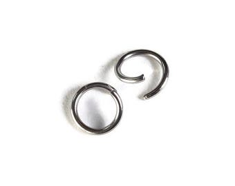 8mm stainless steel jumprings - 8mm open jumpring - 8mm round jumprings - 8mm split jump rings (2002)