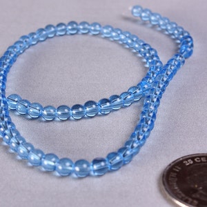 4mm blue beads 4mm glass Beads 4mm round glass bead strand beads 744 image 3