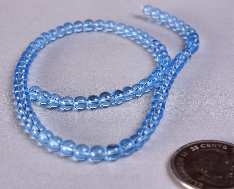 4mm blue beads 4mm glass Beads 4mm round glass bead strand beads 744 image 3