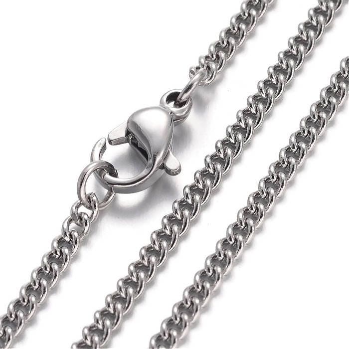 ネックレス・チョーカー BASSCLEF chain necklace surgical steel Stainless Steel Barrel Link Chain Necklace - Jane Basch Designs