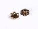 6mm antique brass flower bead caps - 6mm petite flower beadcaps - Petite textured beadcap - Nickel free - Lead free (856) 