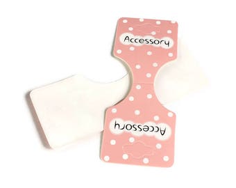 Pink Dot white jewelry display cards - Necklace Display Cards - Accessory Message cards - label display cards (2011)