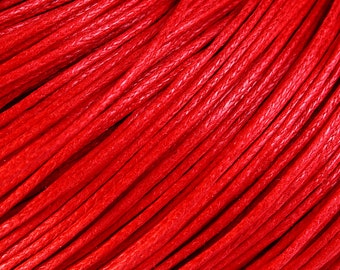 1mm Red cotton wax cord (1099)