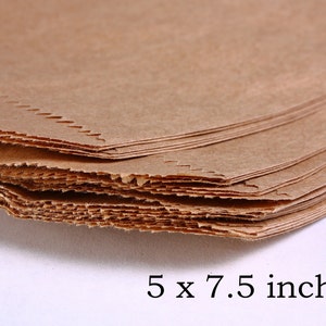 Kraft paper bags 5 x 7.5 inches -  Paper bag merchandise (1408)