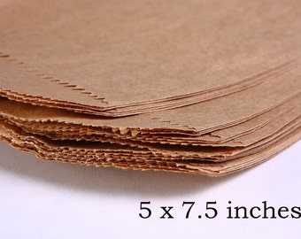 Kraft paper bags 5 x 7.5 inches -  Paper bag merchandise (1408)