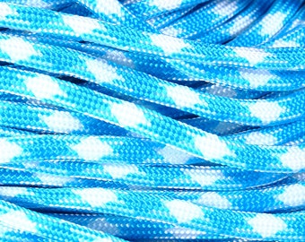 4mm Blue white parachute cord - rope - Paracord - Para cord (1458)