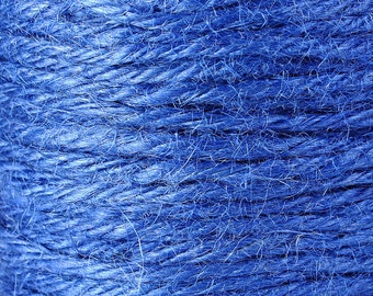 2mm Blue colored Hemp Cord - Packaging string - Macrame hemp cord - Hemp thread (1429)