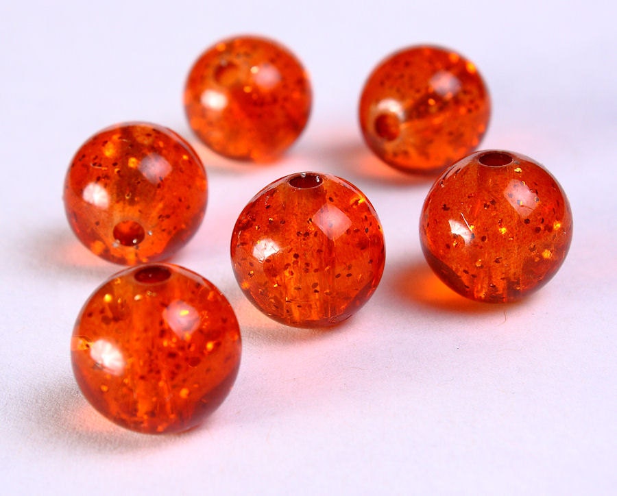 14mm Orange Beads Large Acrylic Beads 14mm Resin Beads Etsy