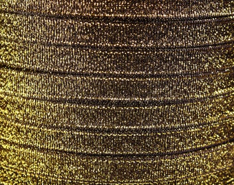 6mm green gold Sparkle ribbon - Satin ribbon - Metallic Sparkle satin ribbon - Spool ribbon - 25 yards - 75 feet (R060)