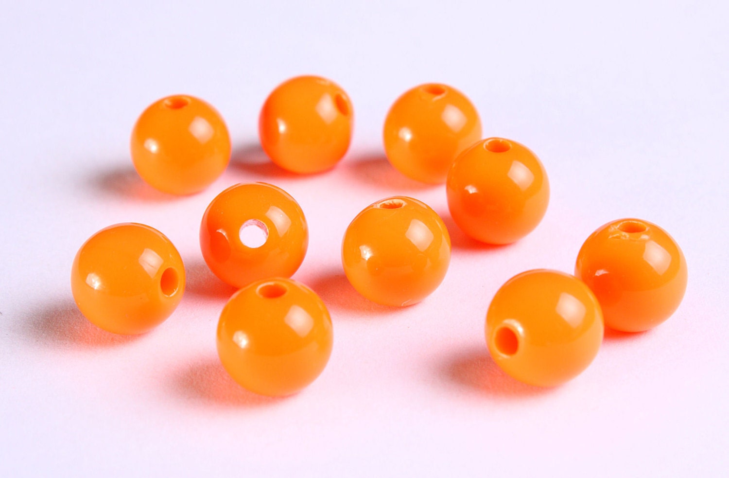 10mm Orange Beads 10mm Round Bead 10mm Lucite Beads 10mm Etsy