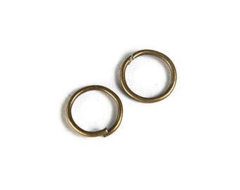 8mm antique brass jumprings - 8mm open jumpring - 8mm round jumprings - 8mm Open jump rings - Nickel free - Lead free (1948)