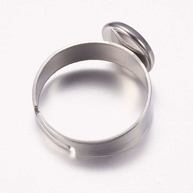 8mm Stainless Steel Ring Blank Adjustable Ring Blank Ring Etsy