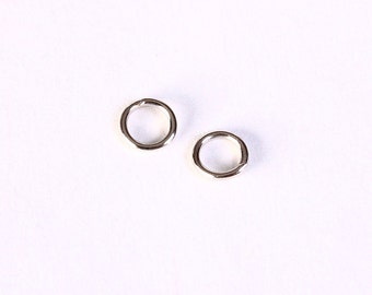 5mm silver tone jumpring - round jump rings - open jump rings - nickel free - lead free (1403---)