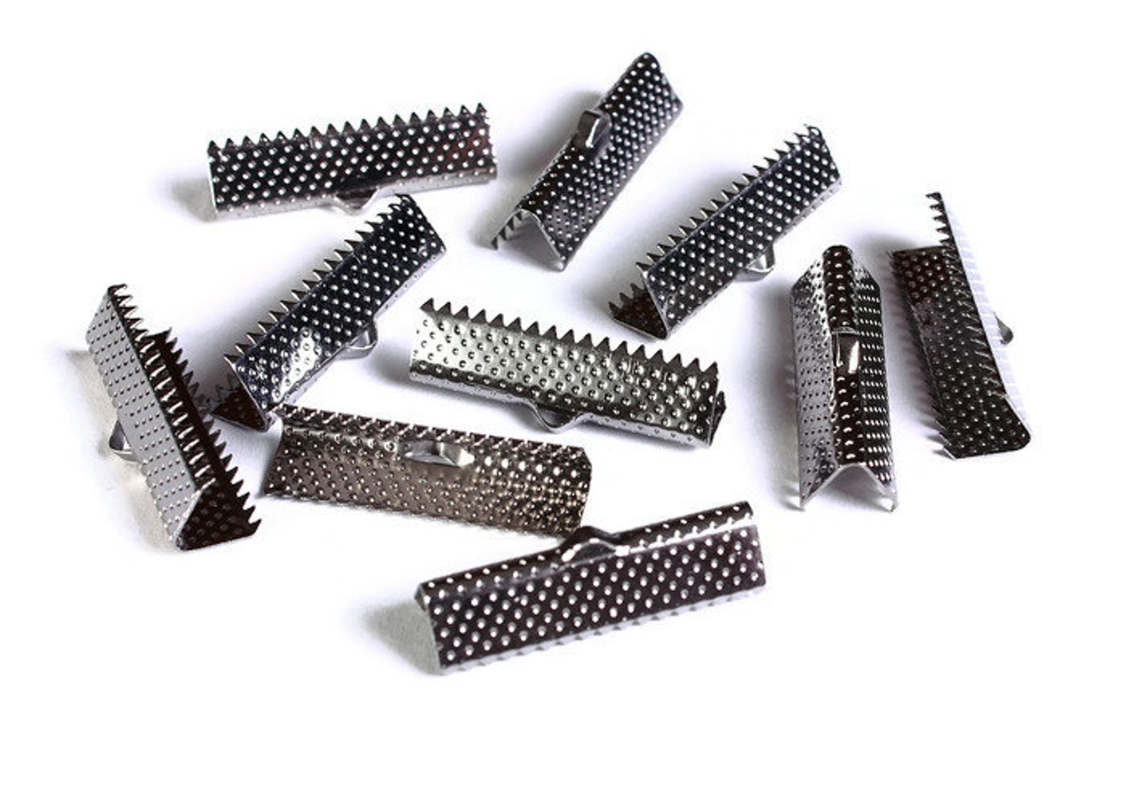 25mm Gunmetal Ribbon ends Clamps Crimp Ribbon End Clasps Etsy