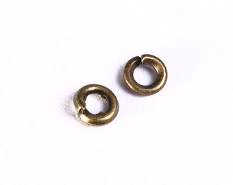 3mm Petite antique brass jumpring - antique brass jump ring - open round jumprings - Nickel free - Lead free - cadmium free (987)