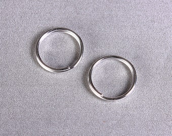 10mm Silver double loop jumpring - 10mm round jump rings (1500)