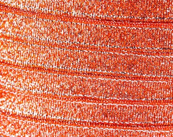 6mm Sparkle coral ribbon - Coral satin ribbon - Metallic Sparkle Ribbon - Spool ribbon - 25 yards - 75 feet (R049)