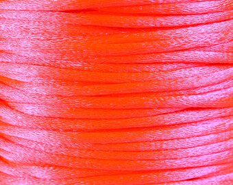 2mm Neon pink nylon thread cord - Knotting cord - Thick nylon thread - Nylon satin cord - Macrame cord (R033)