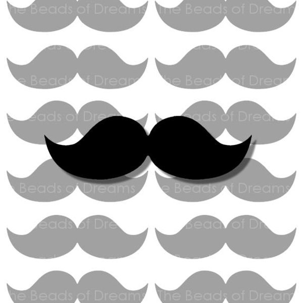 12 moustaches noires - Image digitale - décoration digitale - Page de collage digital pour craft - TÉLÉCHARGEMENT IMMÉDIATEMENT- cs0081