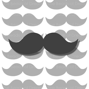 12 large dark grey Mustaches - mustache tag - Printable digital collage sheet - mustache party - dark gray mustache- INSTANT DOWNLOAD (cs88)