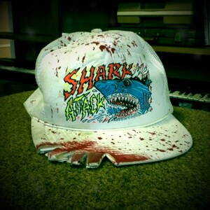 Shark Attack Distressed Hat