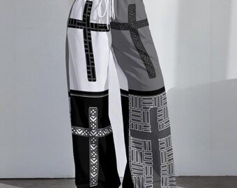 Cross Check Print | Women's High-Stretch Casual Pants|290GSM