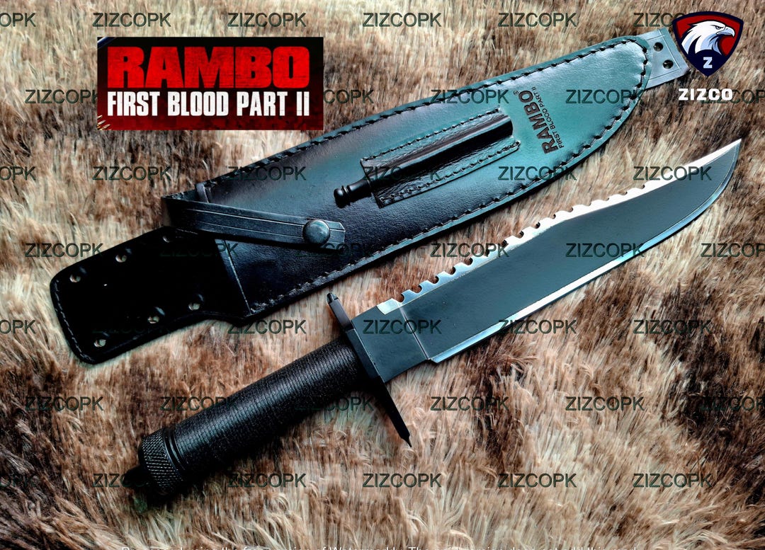 Rambo 2 Sylvester Stallone First Blood Part 2 Knife 15.5' Custom ...