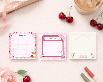Blocs de notas con patitos de primavera kawaii