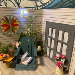 Patio diorama with working light