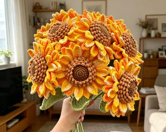 Gelbe Sonnenblume Häkelanleitung, DIY Amigurumi Sonnenblume Anleitung, Sonnenblume Häkelanleitung, PDF Muster, digitaler Download