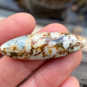 SALE! Rocky Butte Picture Jasper Cabochon. Long Oval Stones. Scenic Jasper. Owyhee cabs. Oregon Jasper.