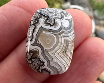 AAA Crazy Lace Agate Cabochon. Lace agates. Natural stones. Rectangle Shaped Stones. Lace Agates Grey, Gray, White Colored.