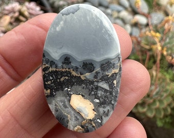 Gorgeous Large Maligano Jasper cabochon. Oval Maligano. Natural jasper. Scenic Jasper cabs. Picture stone. Natural stones. Statement OOAK