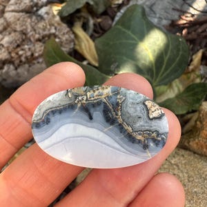 Gorgeous Large Maligano Jasper cabochon. Oval Maligano. Natural jasper. Scenic Jasper cabs. Picture stone. Natural stones. Statement OOAK bild 1