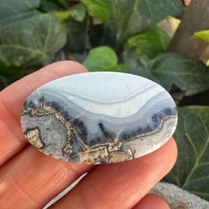 Gorgeous Large Maligano Jasper cabochon. Oval Maligano. Natural jasper. Scenic Jasper cabs. Picture stone. Natural stones. Statement OOAK bild 2