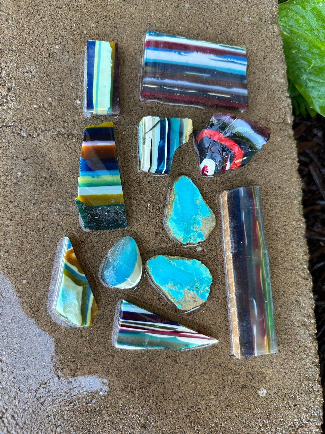 Slabby Rocks Lapidary Slab Lot. Rock Slabs. Raw Surfite/turquoise Lot #A7. Rock ...