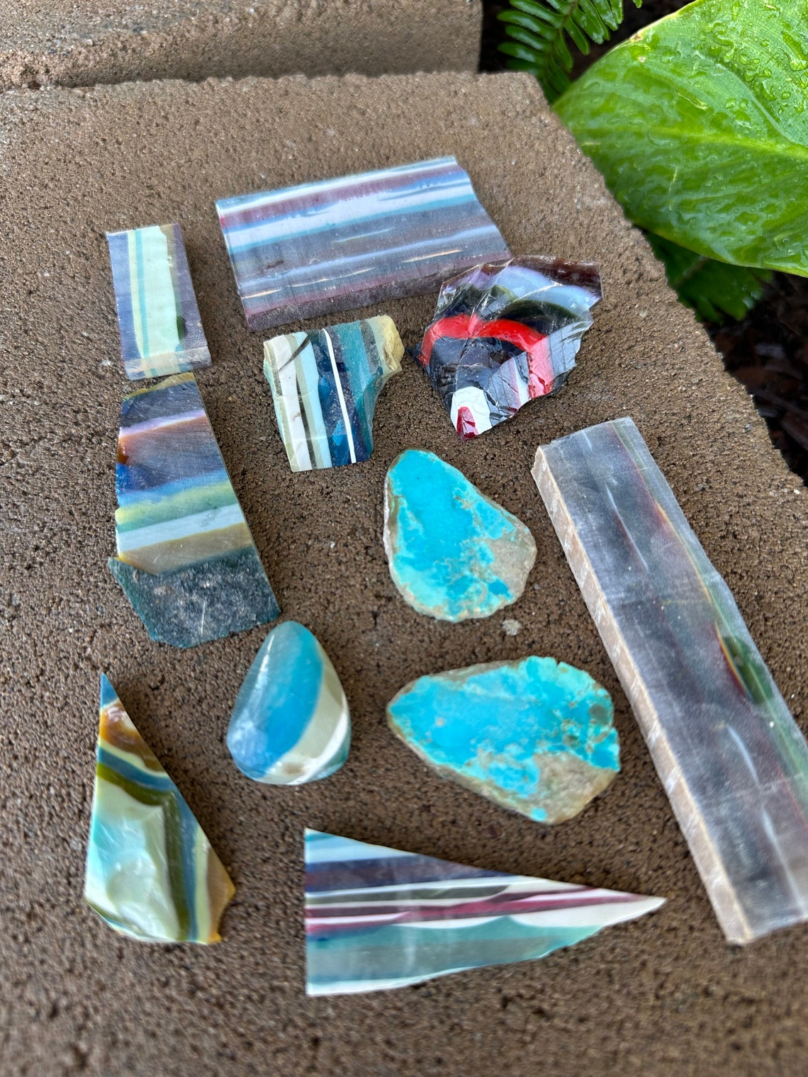 Turquoise Rough Slabs Lapidary Slab Lot. Rock Slabs. Raw Surfite/turquoise Lot #A7. Rock ...