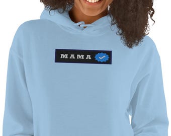 First Mothers Day Gifts, Embroidered Minimalist Mama Sweatshirt, Trendy Mom Pullover