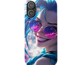 Arcane Jinx Lol Phone Case | League of Legends | Iphone 17 16 15 14 13 12 11 Pro Max | Samsung s25 24 23 22 21