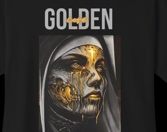 Oversized Catholic Art T-Shirt | Gothic Cross Graphic Tee, 100% Cotton Streetwear