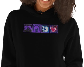 League of Legends Ahri Embroidered Hoodie | Arcane Anime Style Sweatshirt