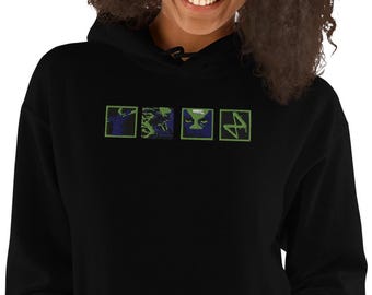 Arcane Ekko Embroidered Hoodie | League of Legends Anime Style Sweatshirt