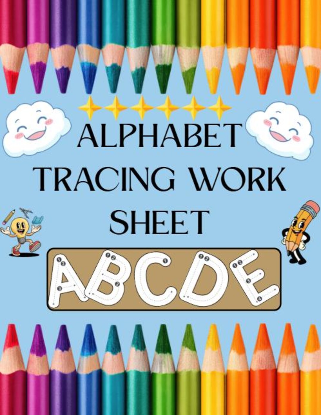 Alphabet Tracing Worksheets for Kids Ages 3-5 | Preschool Handwriting ...
