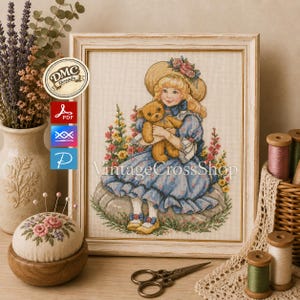 Patrón de punto de cruz Sitting Pretty Dimensions Patrón de punto de cruz Vintage Dimensions Patrón de punto de cruz Bears Patrones de punto de cruz