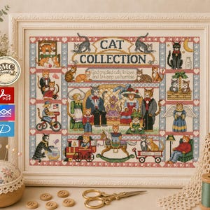 Vintage Dimensions Cross Stitch Pattern Cat Collection Sampler Cross Stitch Pattern Dimensions Gold Collection Cross Stitch Pattern
