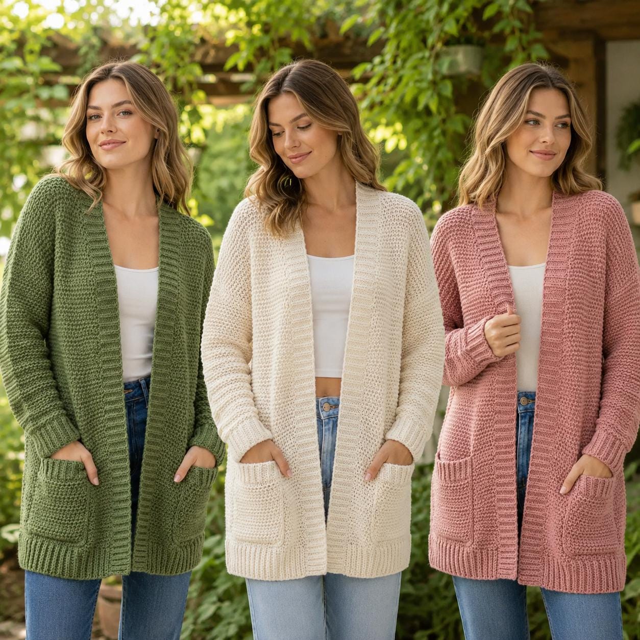 40 Crochet Clothes Patterns with Cardigans, Sweaters, and Summer Tops 27 Beginner Crochet Cardigan Easy Oversized Raglan Cardigan